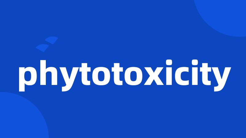 phytotoxicity