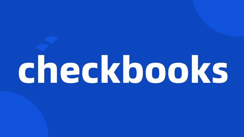 checkbooks