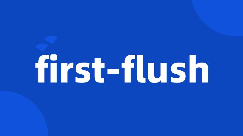 first-flush