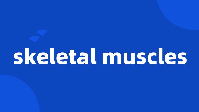skeletal muscles