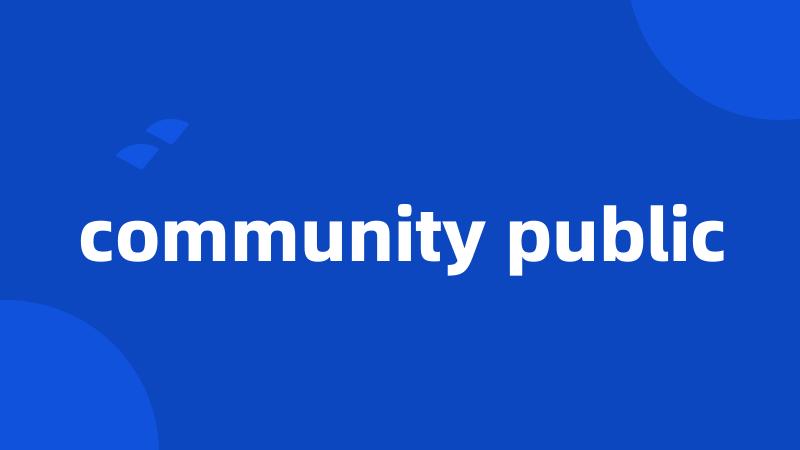 community public