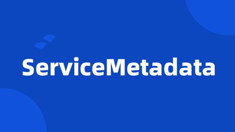 ServiceMetadata