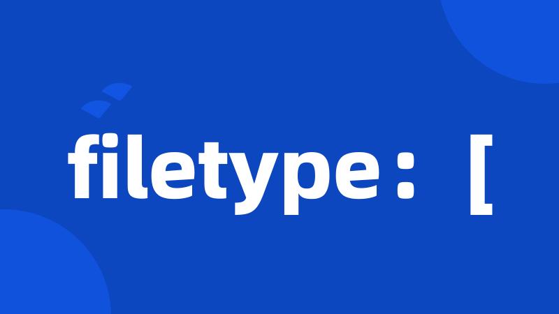 filetype：[