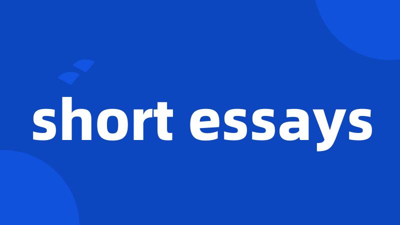 short essays