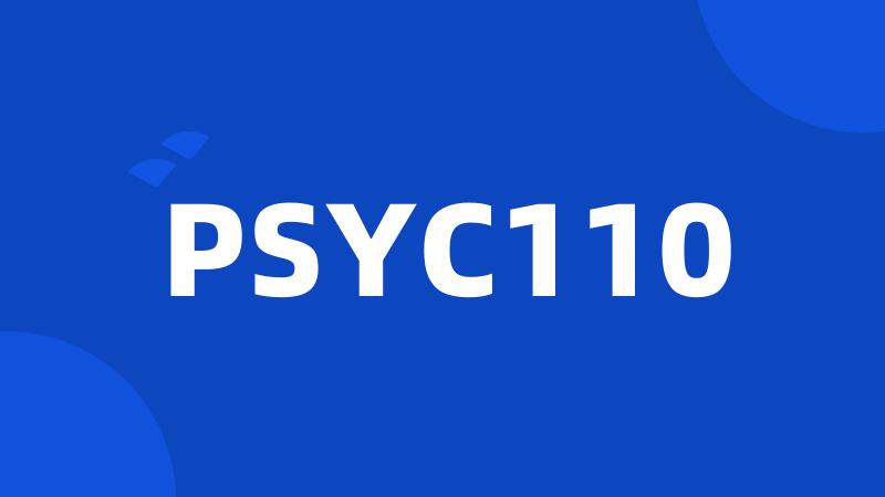 PSYC110