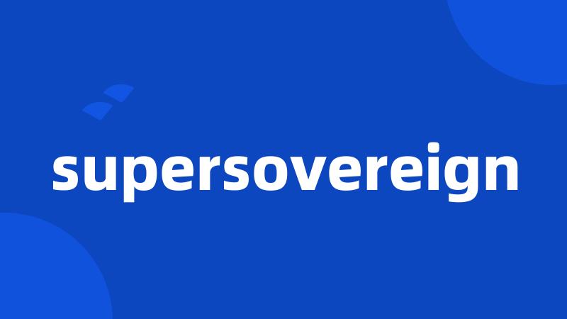 supersovereign