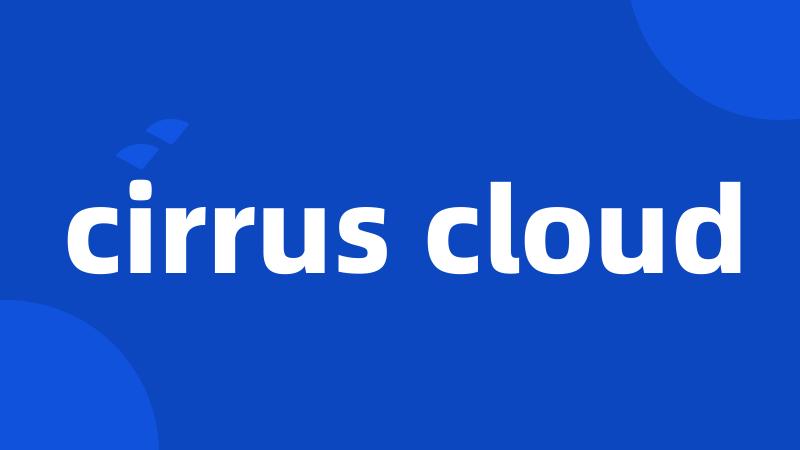 cirrus cloud