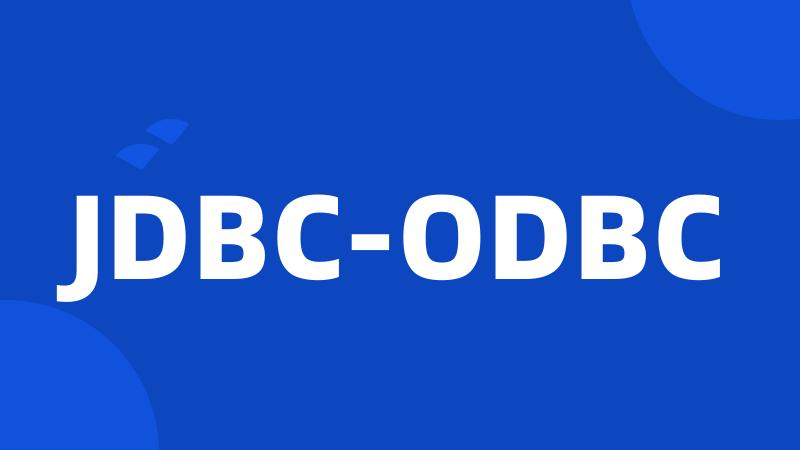 JDBC-ODBC