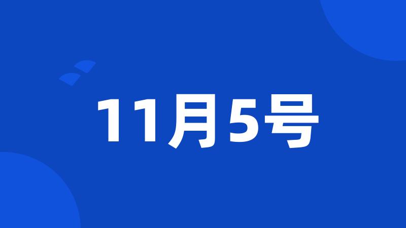 11月5号