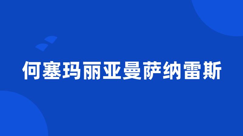 何塞玛丽亚曼萨纳雷斯