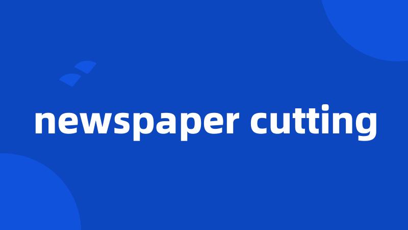 newspaper cutting