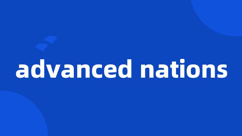 advanced nations