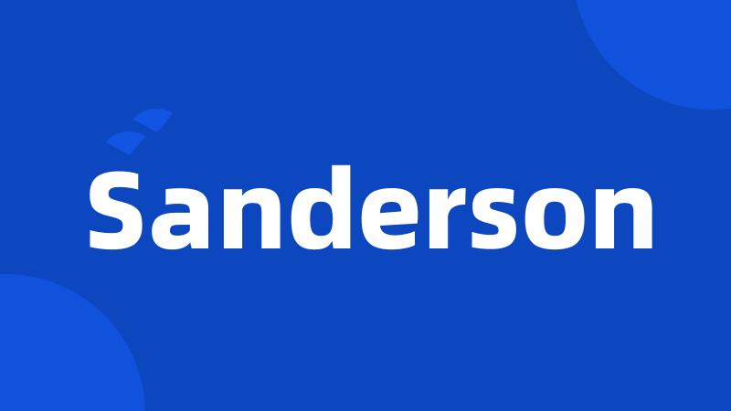 Sanderson