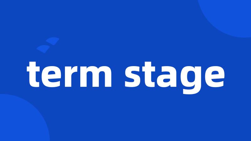 term stage