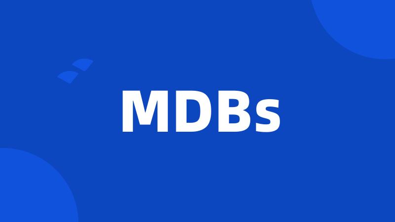 MDBs