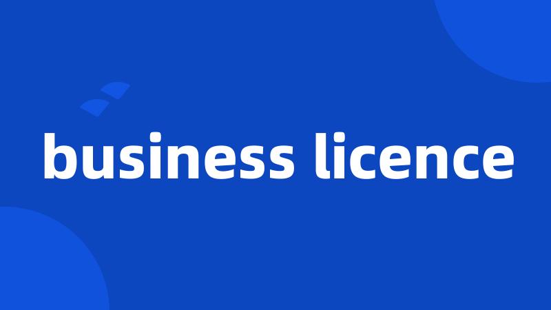 business licence
