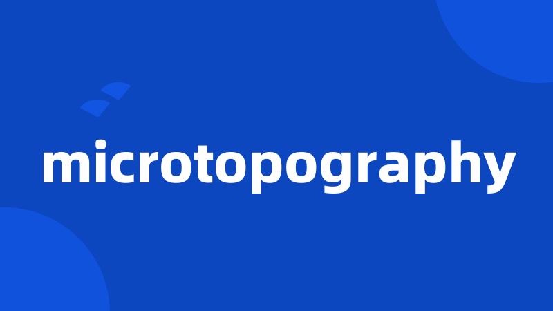 microtopography