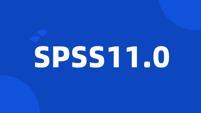 SPSS11.0