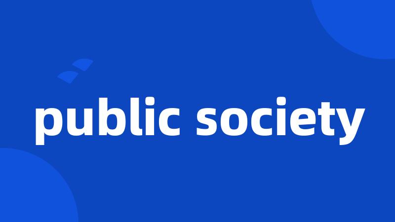public society