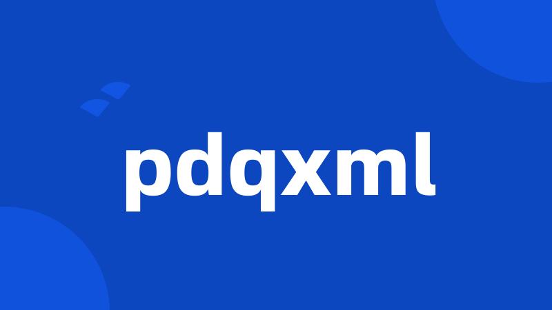 pdqxml