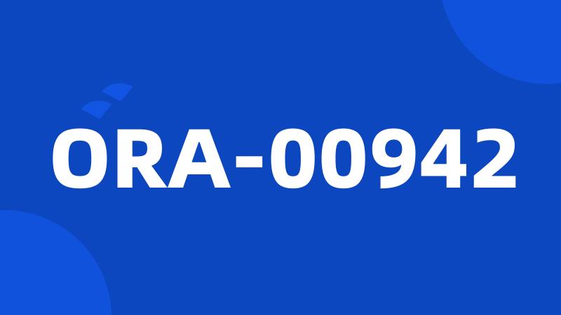 ORA-00942