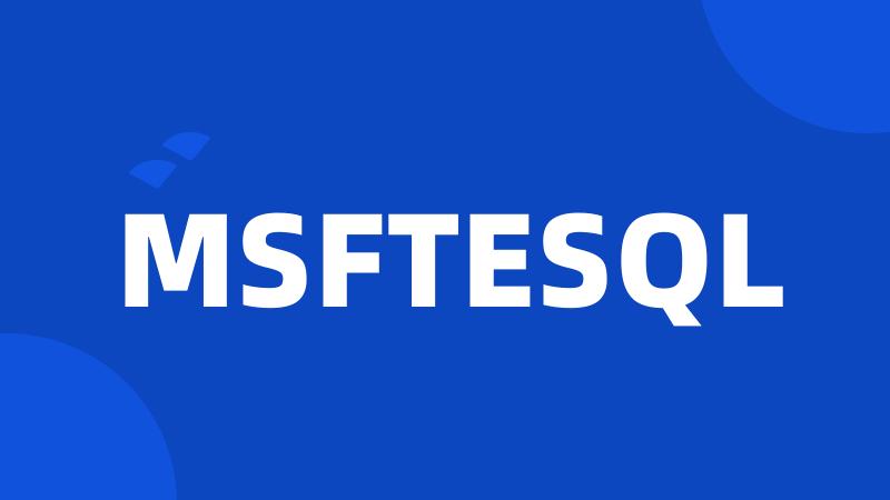 MSFTESQL