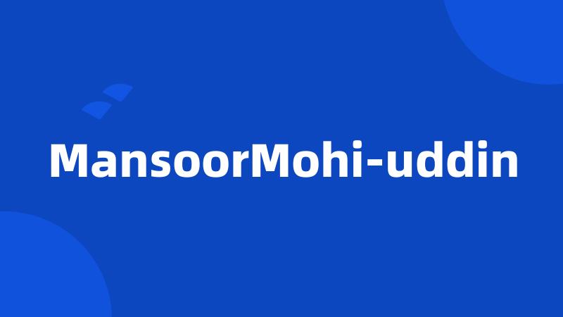 MansoorMohi-uddin