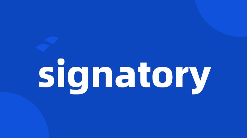 signatory