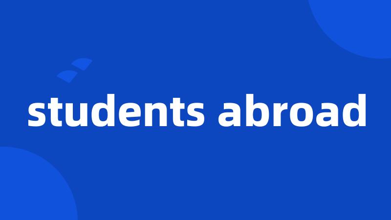 students abroad