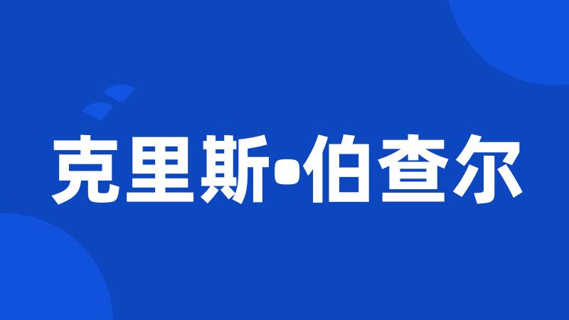 克里斯•伯查尔