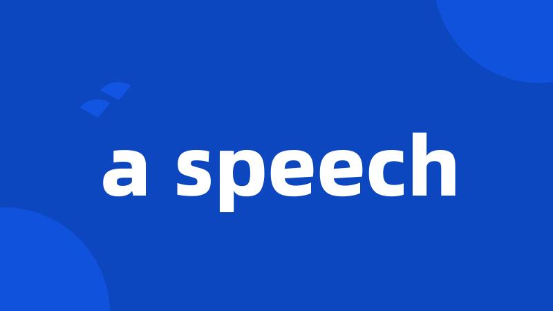 a speech