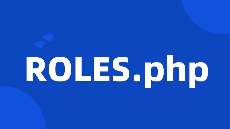 ROLES.php