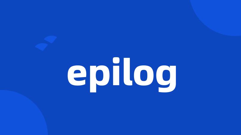 epilog