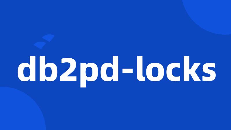 db2pd-locks