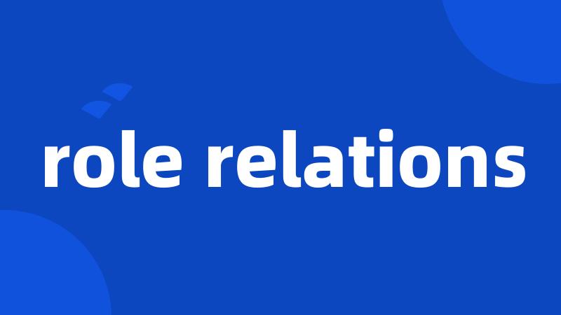 role relations