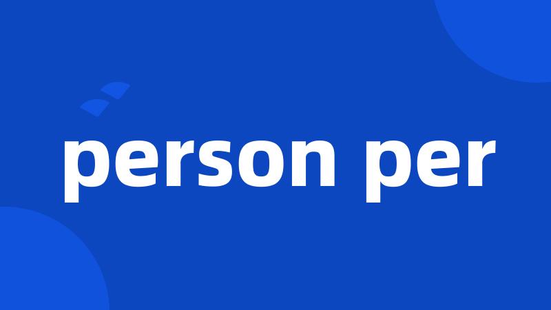 person per