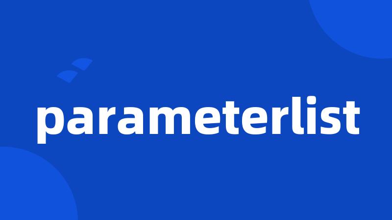 parameterlist