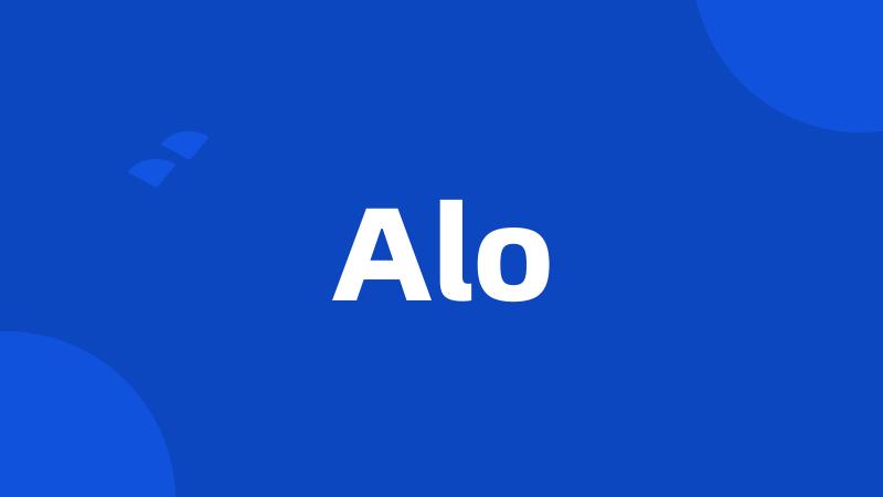 Alo