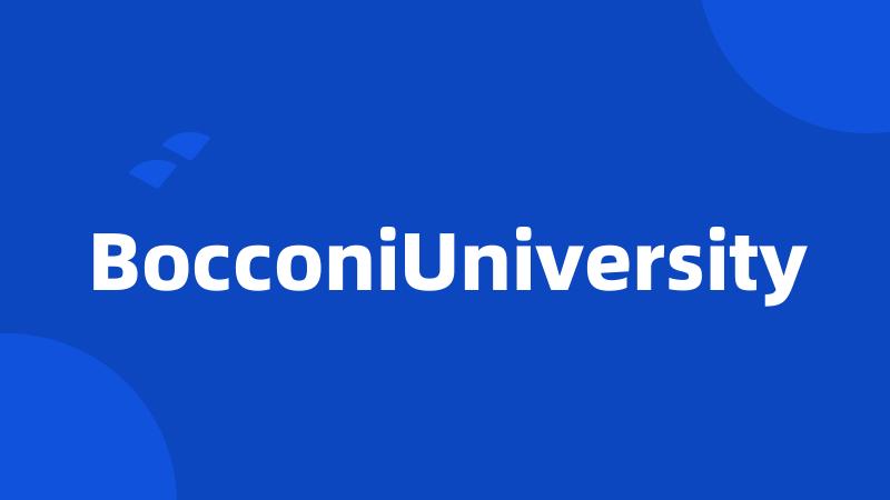 BocconiUniversity