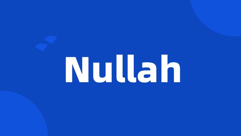 Nullah