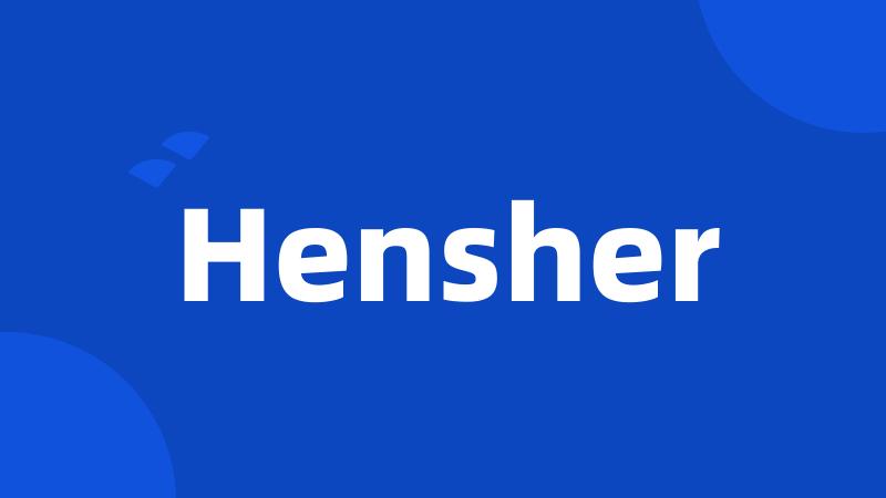 Hensher