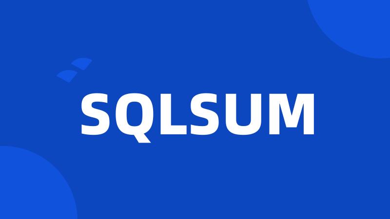 SQLSUM