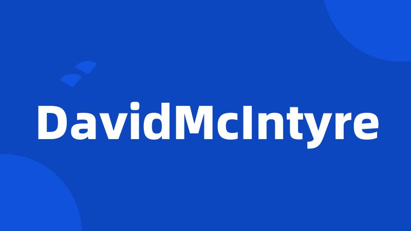 DavidMcIntyre