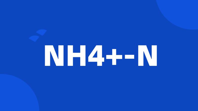 NH4+-N