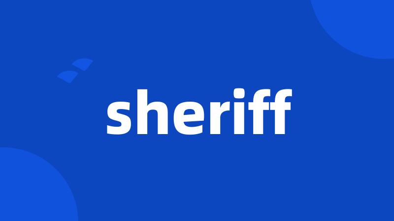 sheriff