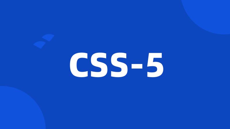 CSS-5