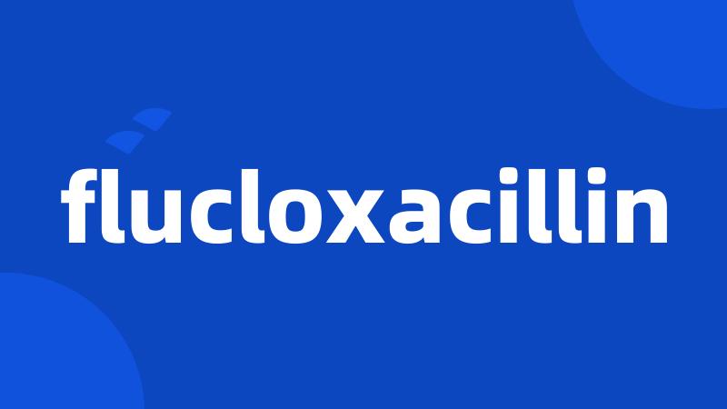flucloxacillin