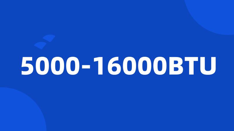 5000-16000BTU