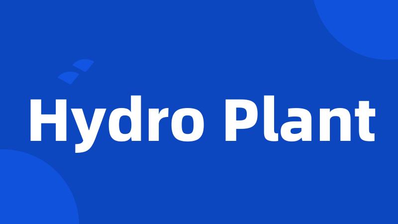 Hydro Plant
