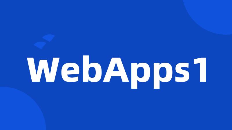 WebApps1
